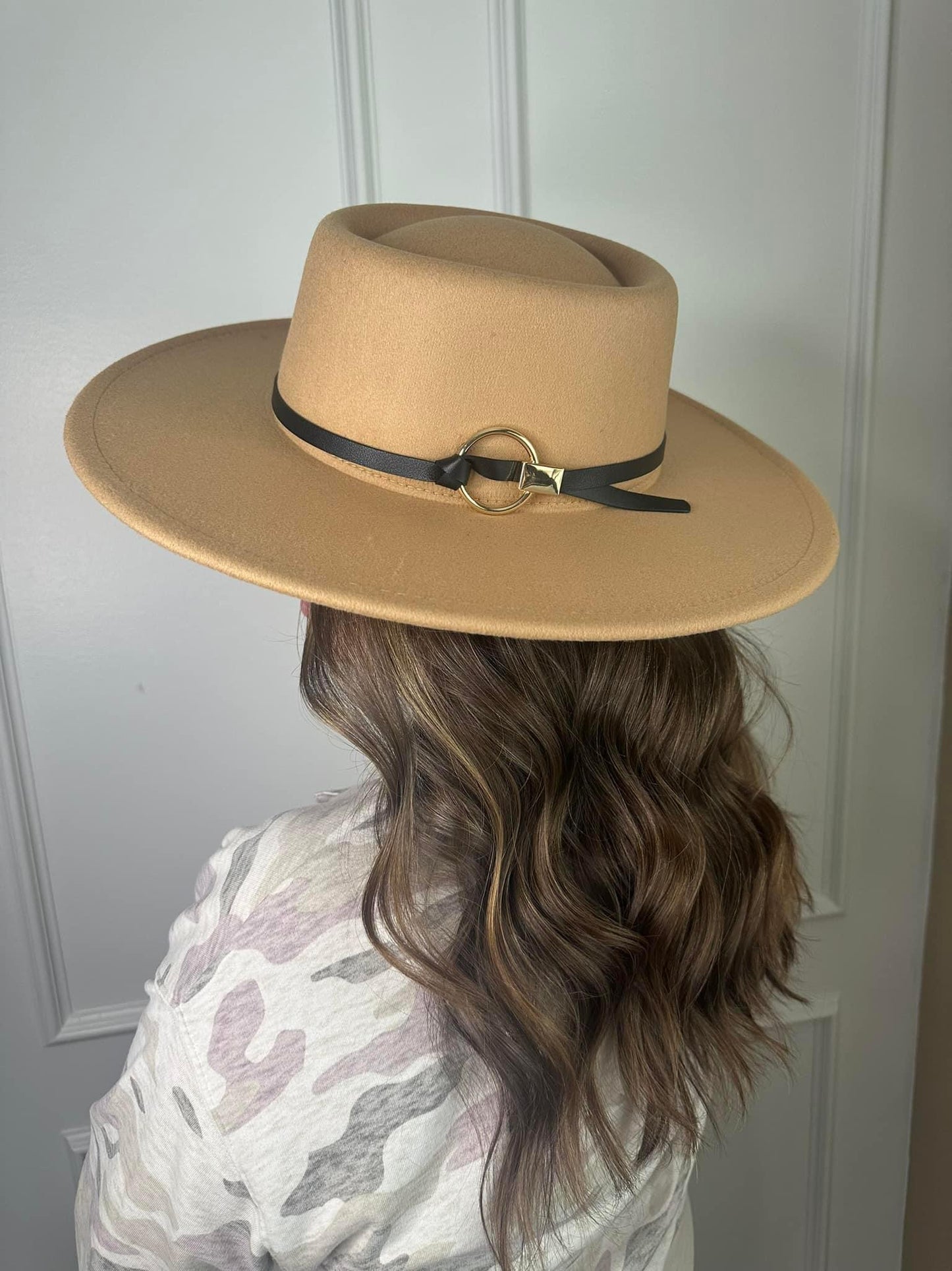 Suede Hat with Buckle