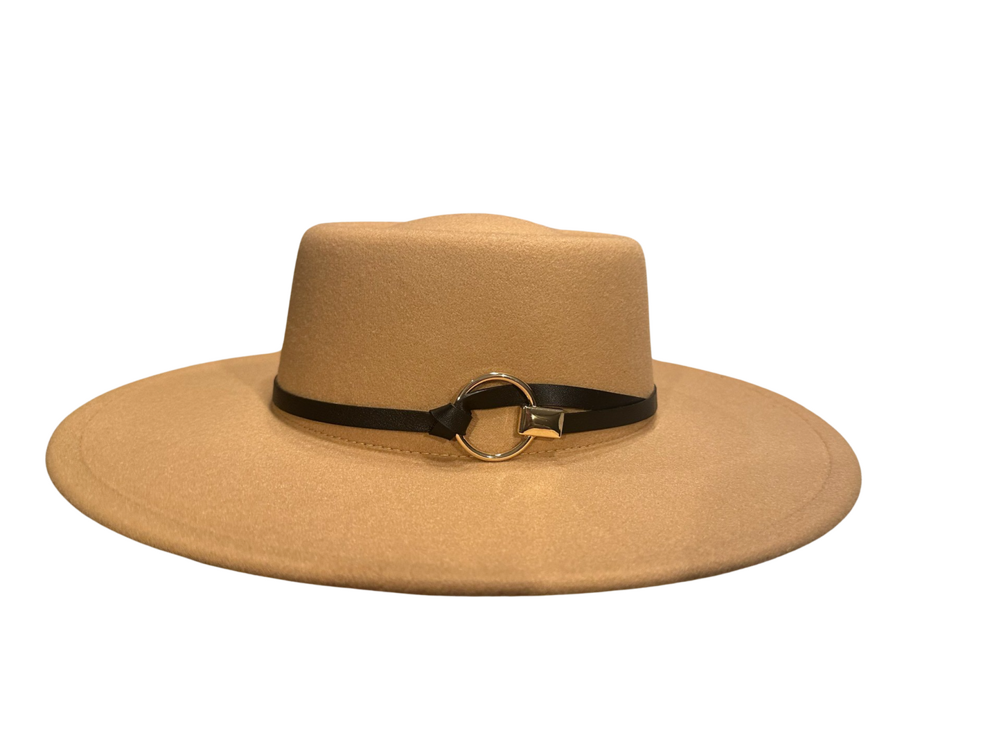 Suede Hat with Buckle