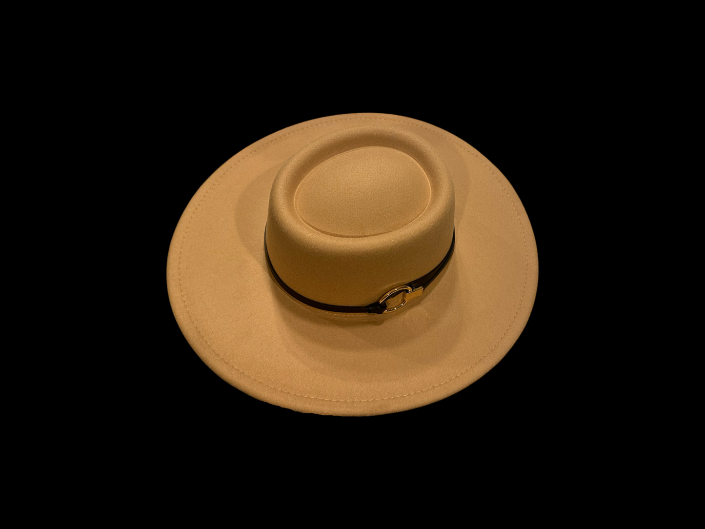 Suede Hat with Buckle